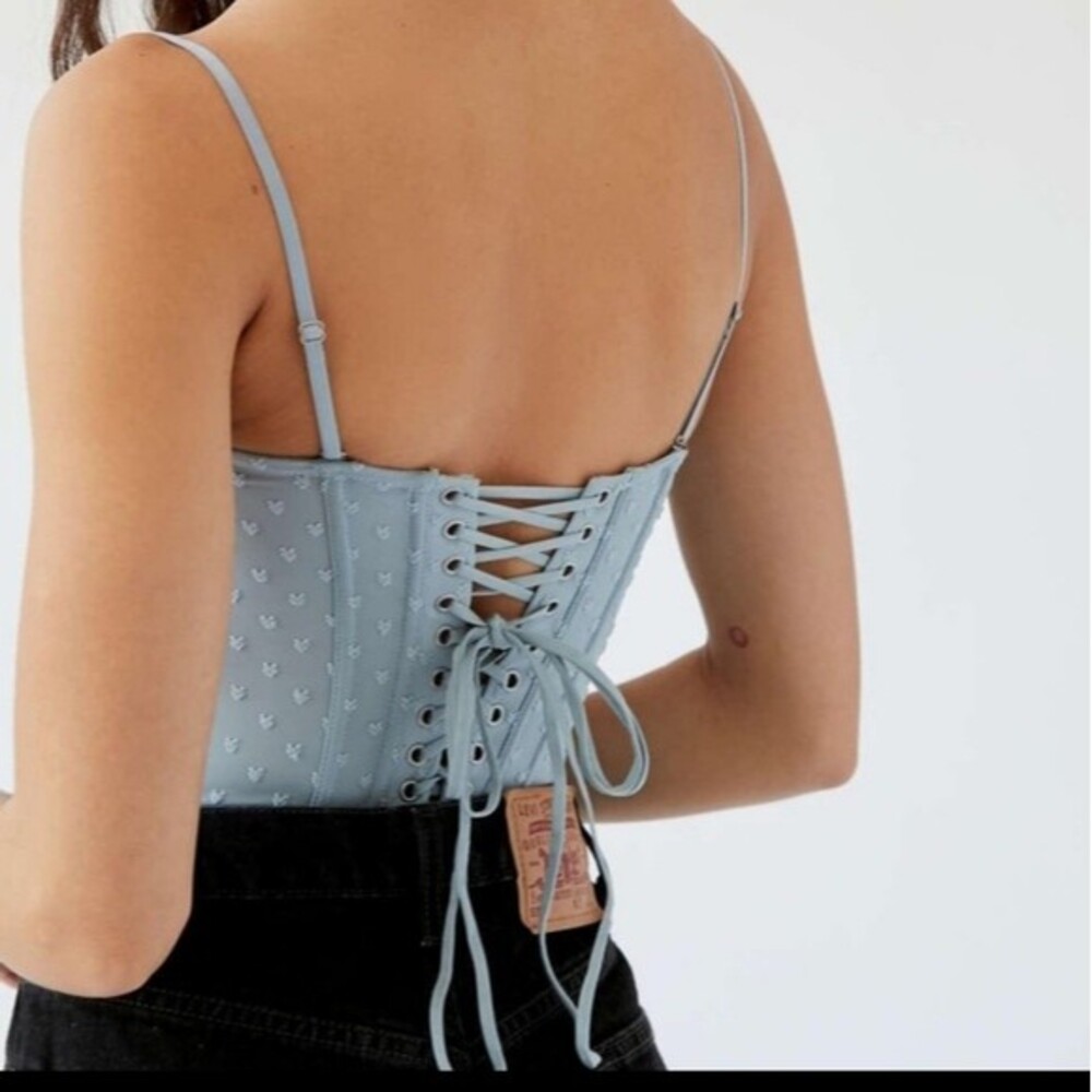 Urban Outfitters Lucy dot mesh corset size small NWT - Picture 2 of 8